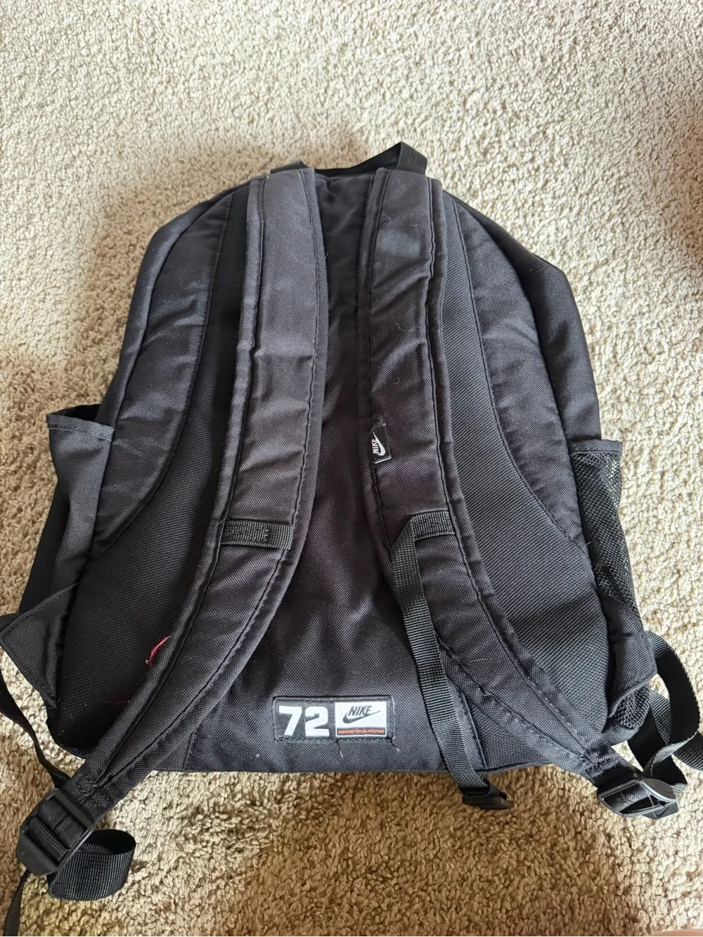 Nike Black Men's Backpack with White Swoosh